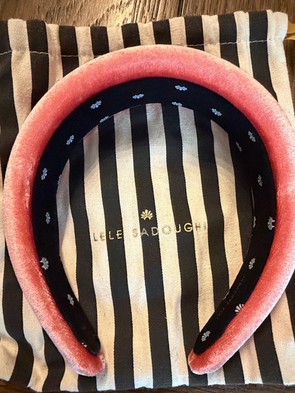 Lele Sadoughi Pink Velvet Headband